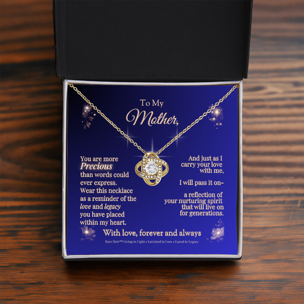 Rare Heir™ Mother's Legacy Love Knot Necklace