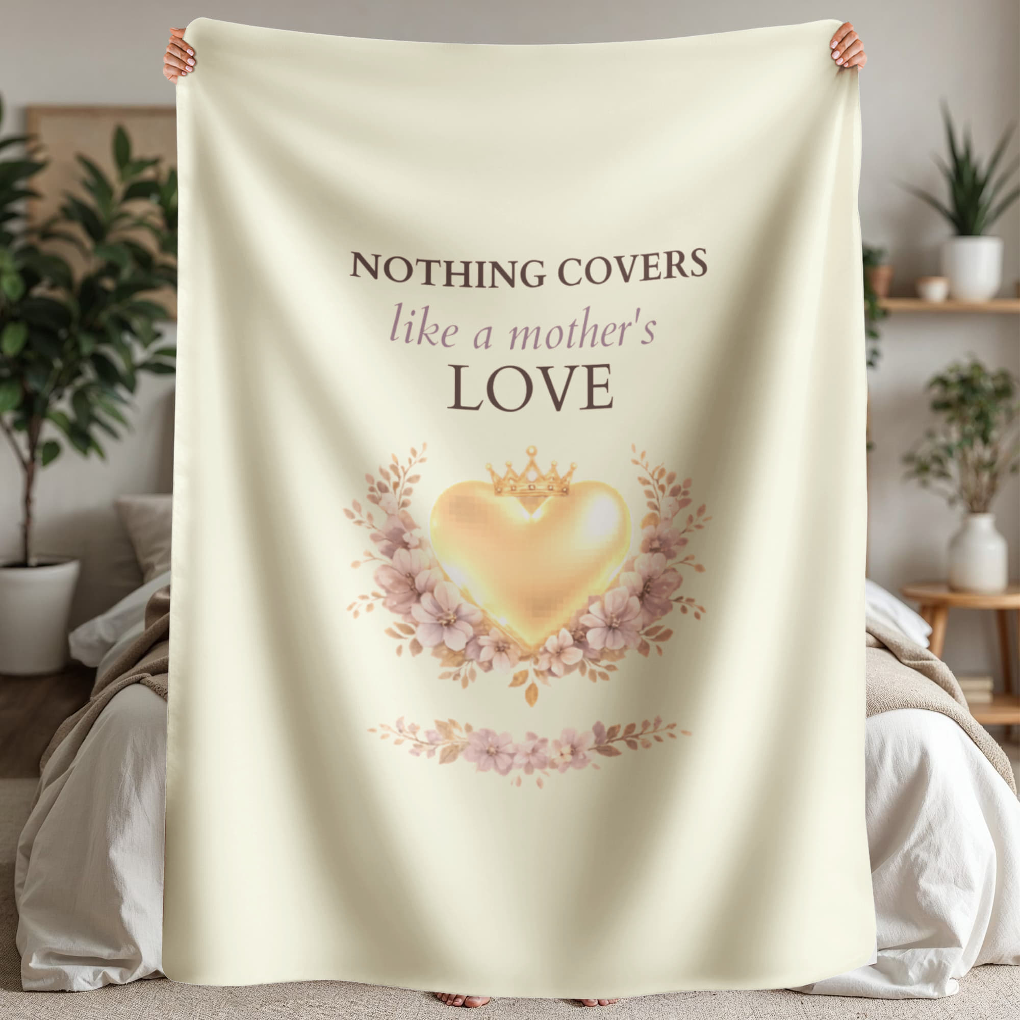 Nothing Covers Like a Mother's Love Blanket – Luxury Heirloom Gift for Mom